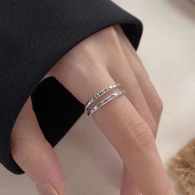 Cincin Pasangan Desain Xo Forever Love Untuk Pria Dan Wanita