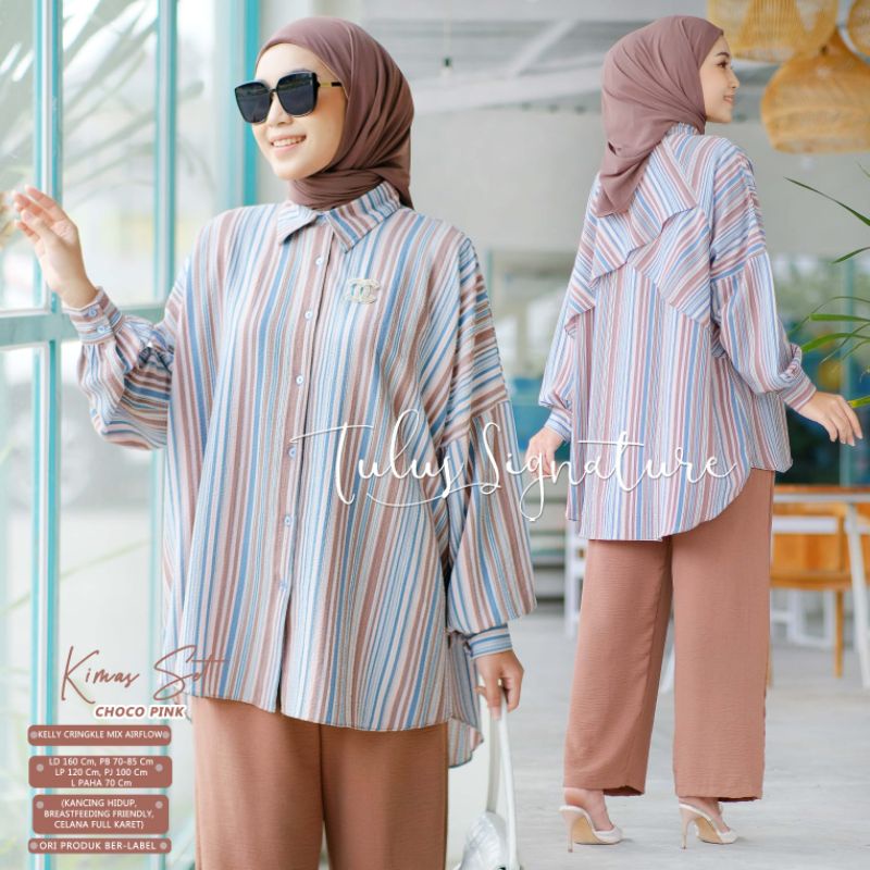 KIMAS SET BY TULUS SIGNATURE / ONE SET WANITA MUSLIMAH / Setelan salur cewek premium