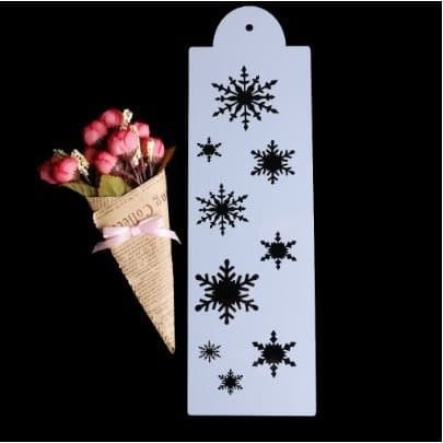 Cake Stencil - Snowflakes 33x10cm