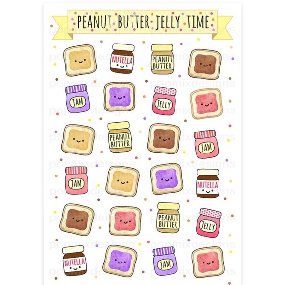 set sticker food kawaii lucu cute