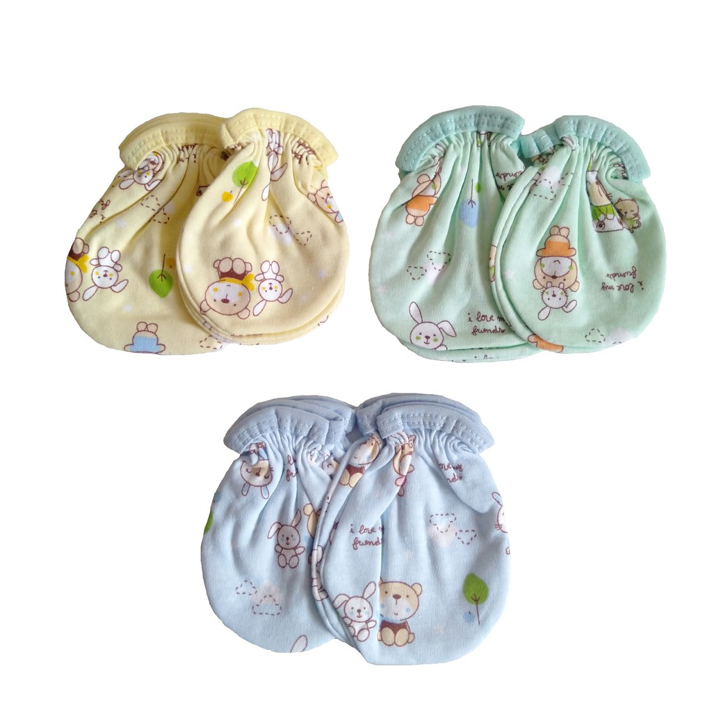 Mamimu Sarung Tangan dan Kaki Bayi Motif Warna STK Bayi