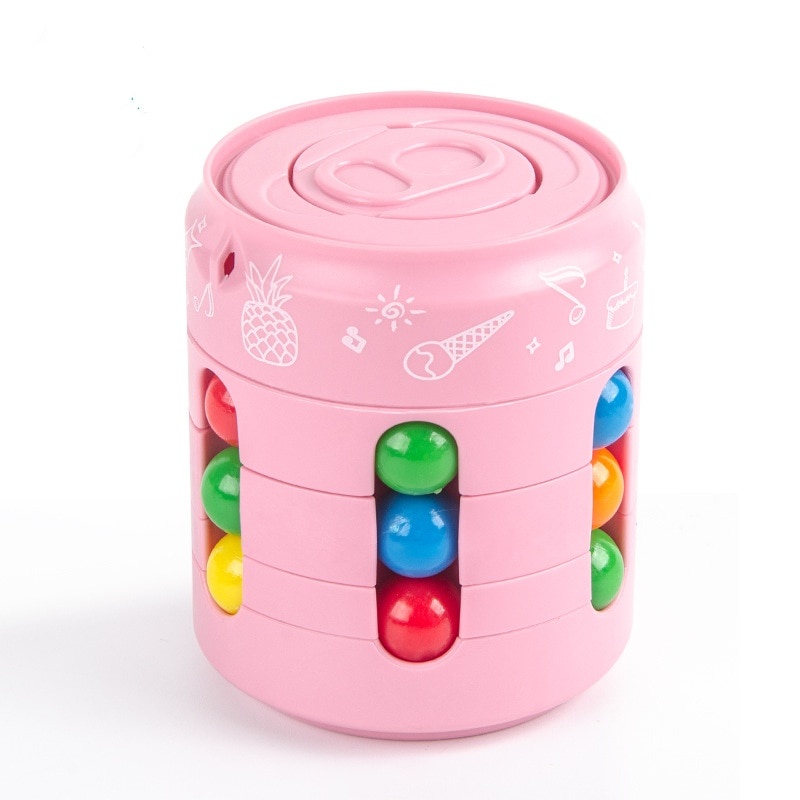 Antistress Magic Beans Cube Can Spinning Top Little Bean Children's Colorful Fidget Finger Spinning Relieves Stress Toys