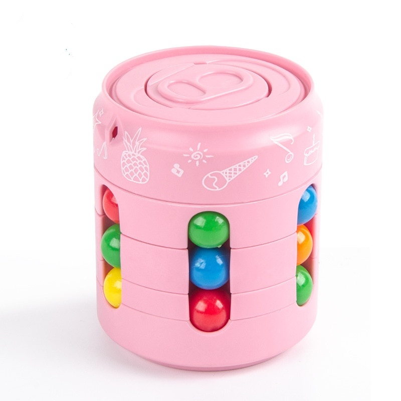 Antistress Magic Beans Cube Can Spinning Top Little Bean Children's Colorful Fidget Finger Spinning Relieves Stress Toys