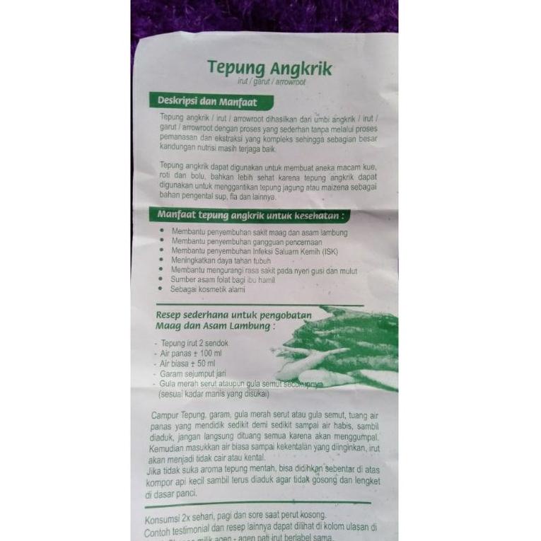 

[KODE 44] (ready) TEPUNG GARUT ASLI, IRUT/ANGKRIK, PATI ASAM LAMBUNG 250 gr