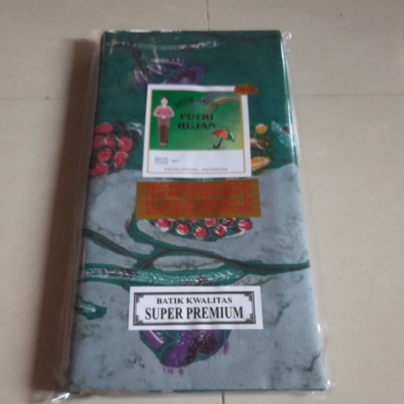 kain batik sarung pekalongan cap kombinasi tulis tlasah blok putih-Badan abu tit