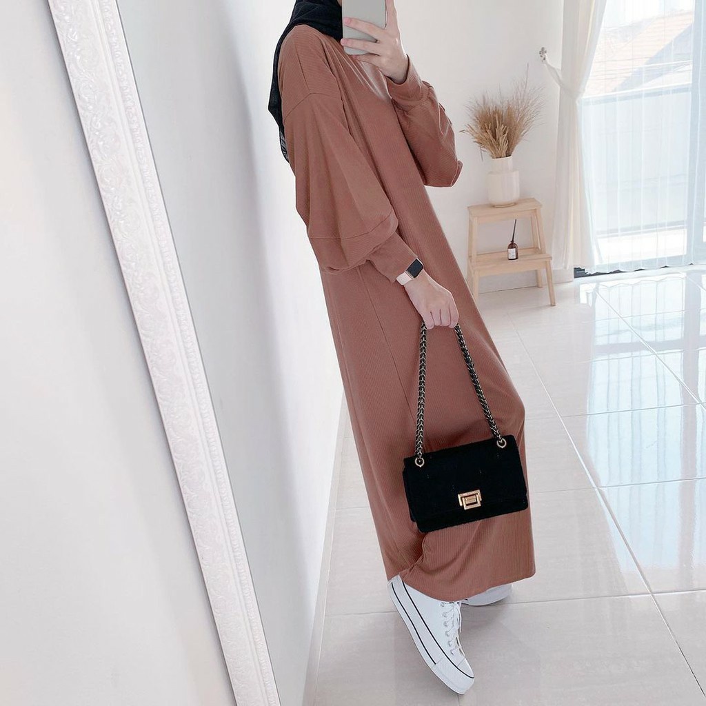 GLADYS DRESS JUMBO / GAMIS GLADYS / MAXI DRESS / DRESS WANITA / BAHAN BABYTERRY-4