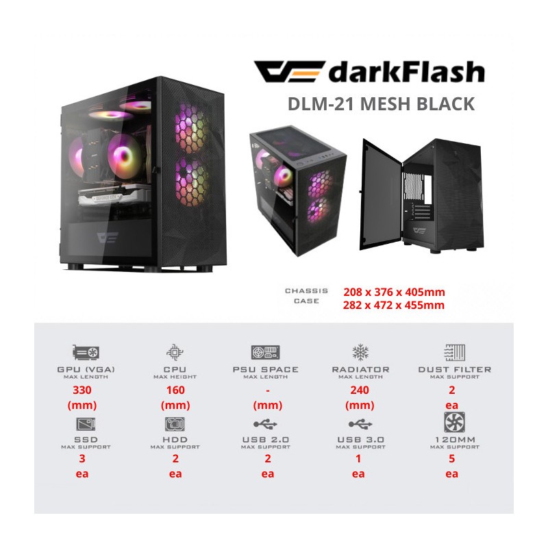 DARKFLASH DLM21 Mesh Casing PC