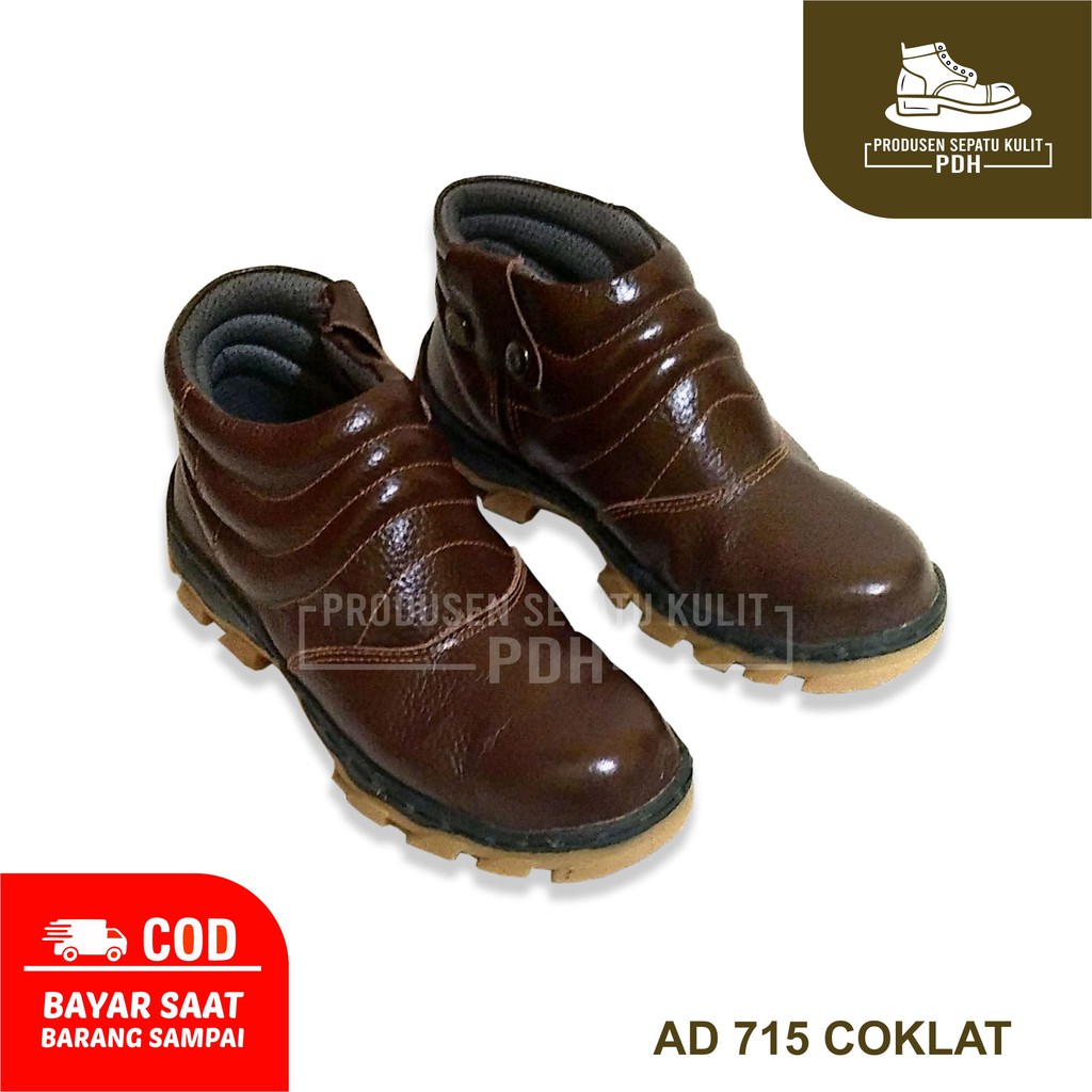 SUPER SALE SEPATU  KULIT SAPI ASLI SAFETY ANTI SLIP OIL RESIST TERKENAL KUALITASNYA – AD 715