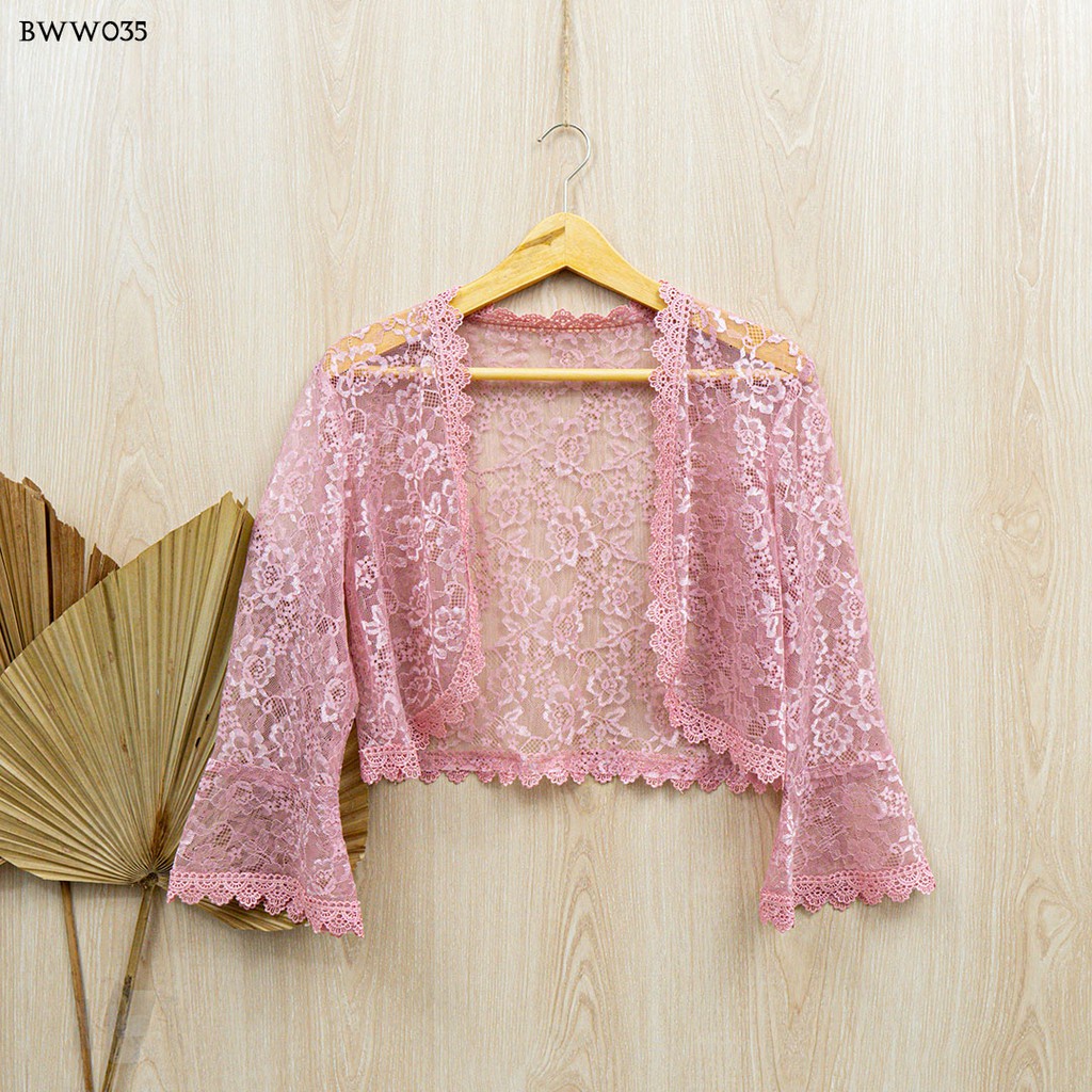 [TOKO TERPECAYA] AKSESORIS PENGANTIN BOLERO PESTA CARDIGAN BROKAT SALEM BWW035