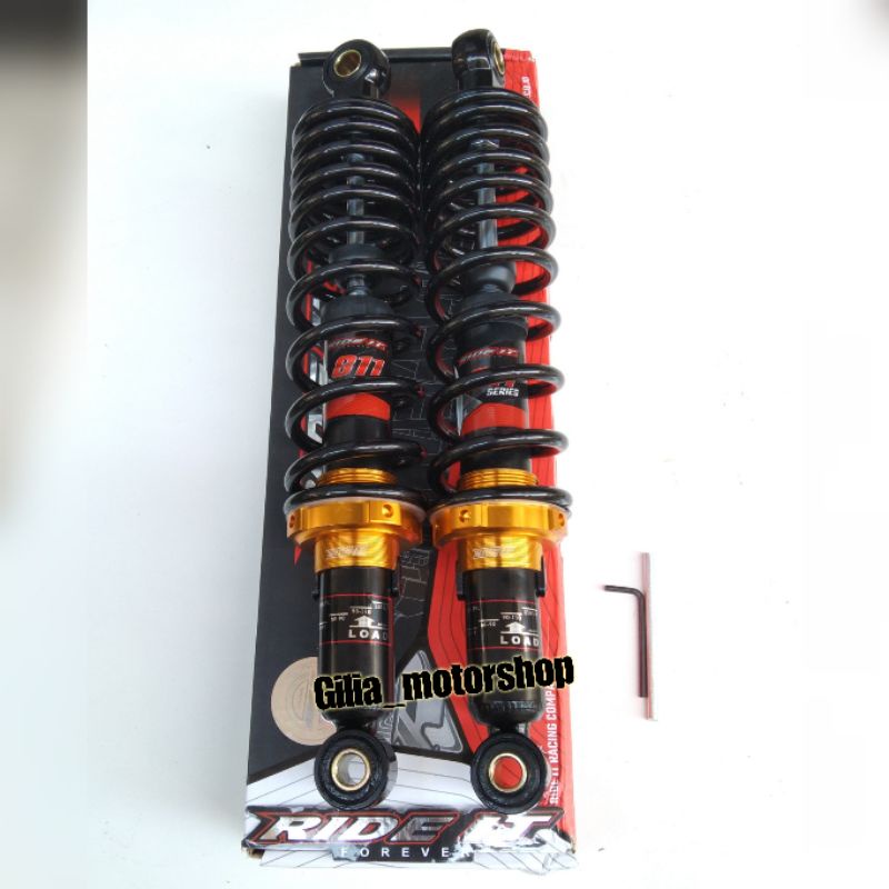 SHOCK BELAKANG BEBEK RIDE IT BLADE RI 811 ORIGINAL UK.280MM-340MM SKOK BELAKANG JUPITER VEGA SUPRA