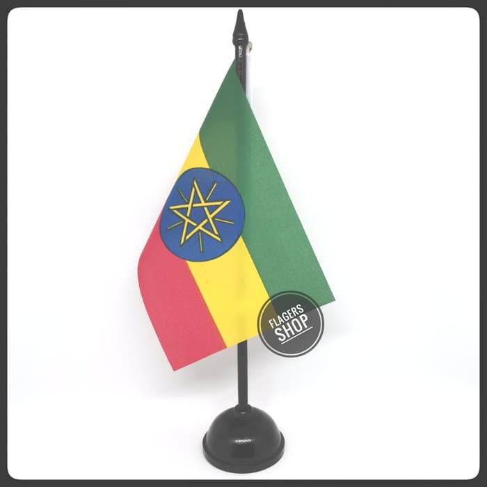

Bendera Meja Ethiopia + Tiang Kayu