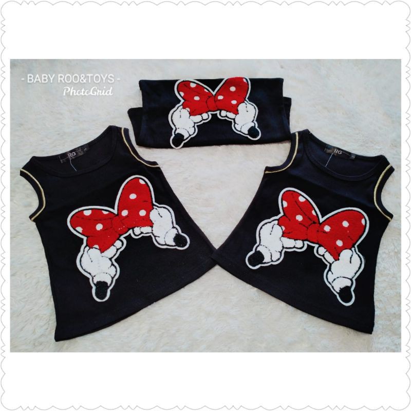 Tanktop Hitam Pita Minnie