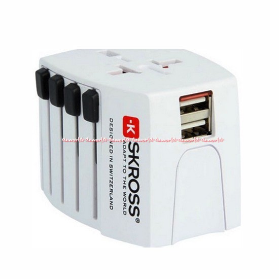 Skross World Adapter Muv Micro 2Pole Alat Saklar Colokan Internasional USB Skros Travel Adaptor Pro Light Usb World