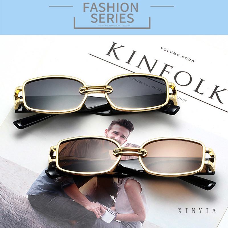 【TERSEDIA &amp; COD】Kacamata Hitam Korean Ulzzang Gaya Wanita Rectangle Shades Retro KACA MATA Sunglasses