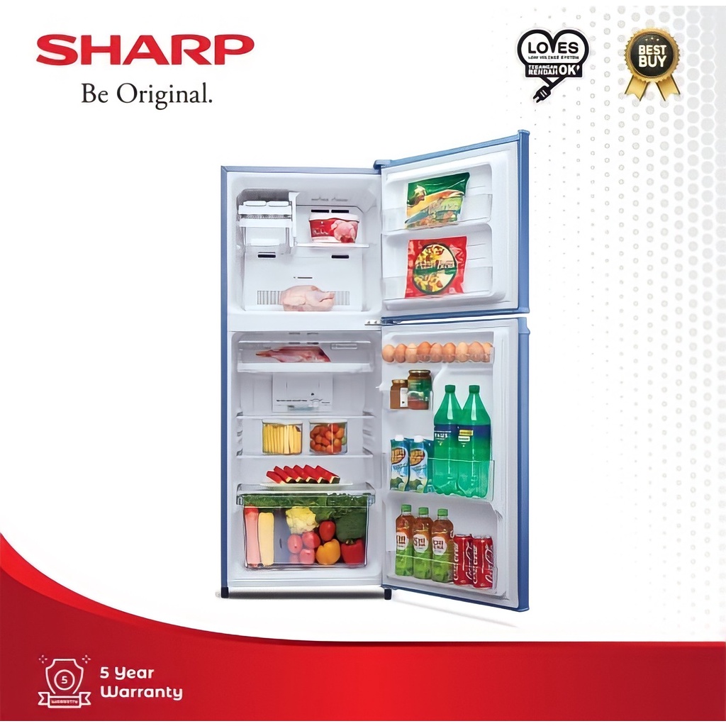 SHARP Kulkas 2 Pintu 187Liter SJ-237ND KIREI III PROMO GARANSI RESMI