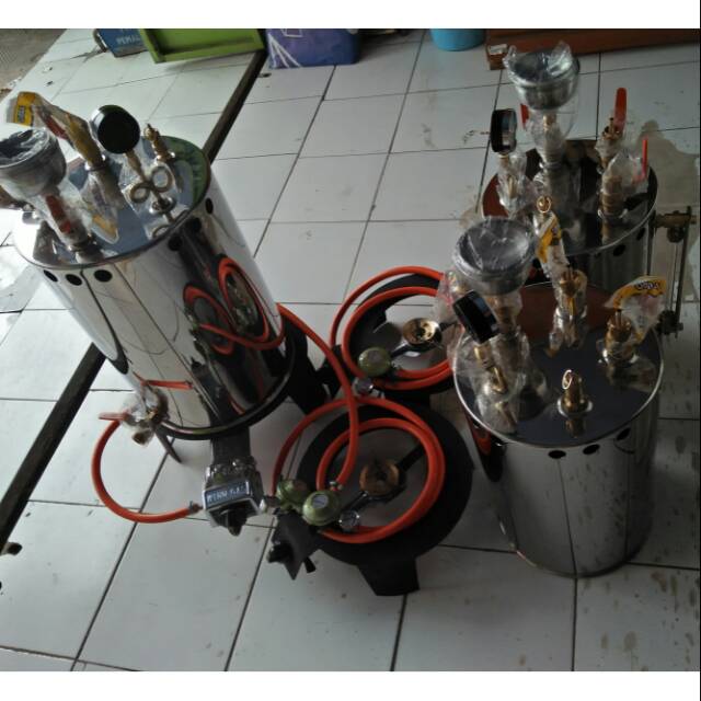 Setrika uap boiler laundry