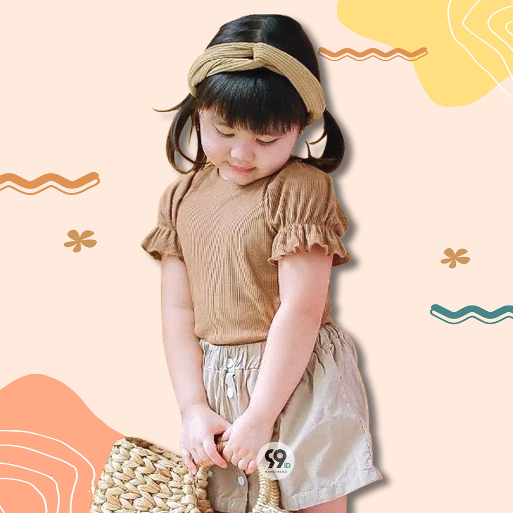 Baju Atasan anak Perempuan HOLLY BLOOM KNIT lengan balon 1-4th 99 ID