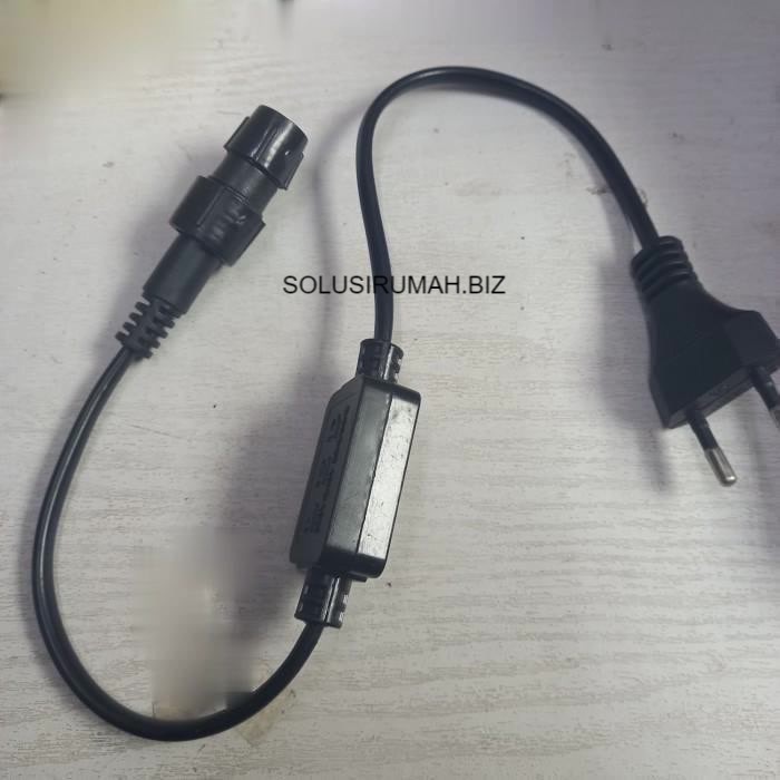 STEKER ADAPTOR LED BULAT HITAM SMD LED STREP LED SMD SELANG 3JALUR 2P