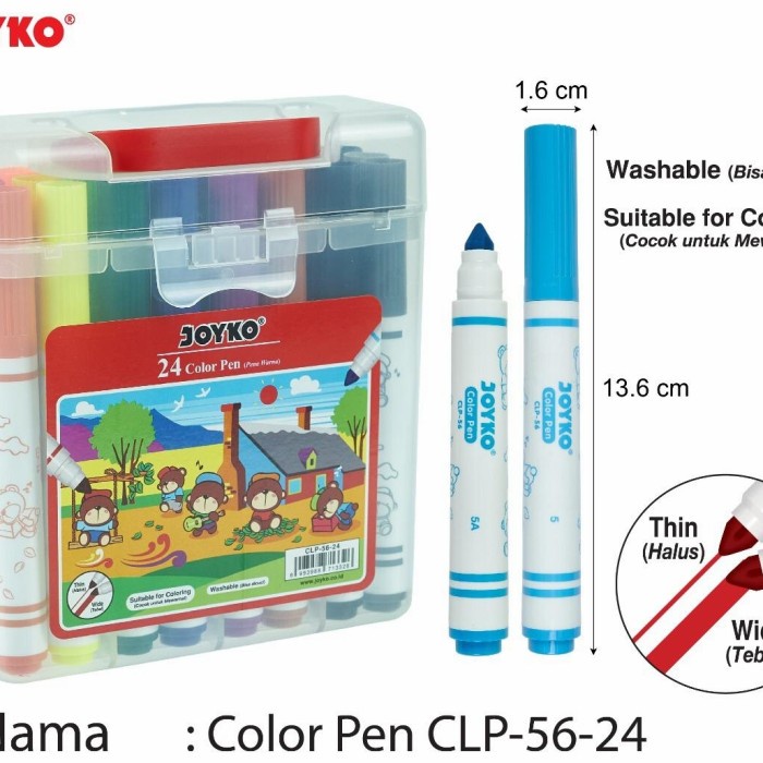 

Produk Unggulan Color Pen Joyko Clp-56-24 Gilaa!!!