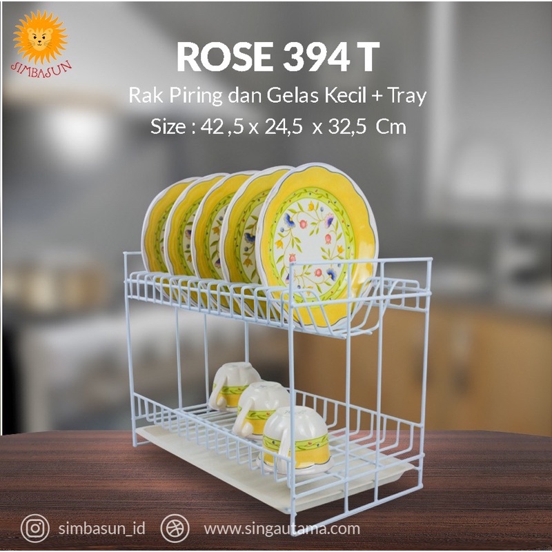 Rak Piring Besi Susun 2 Tatakan Nampan Rak Gantung Susun 2 Kitchen Set ( ROSE 394 T )