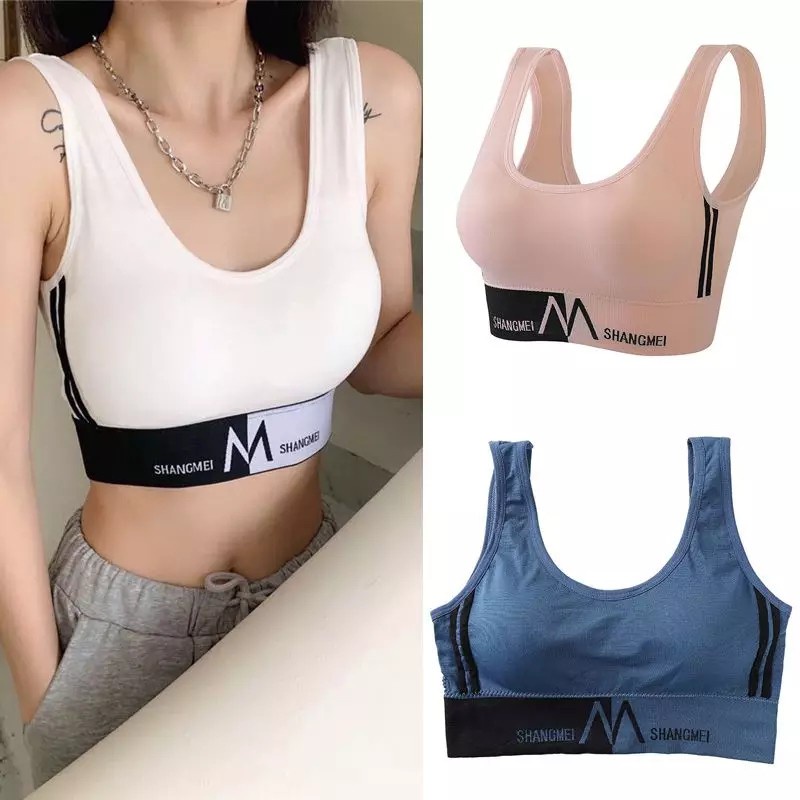 Alibaba1688 Bra Sport Gym Bra Olahraga Push Up Wanita Tanpa Kawat Sexy Import