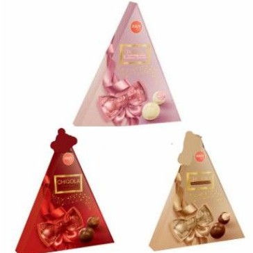 Jouy&Co Chiqola Coklat Triangle STRAWBERRY / HAZELNUT/ COCOA IMPORT 120gr