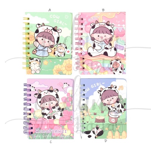 Notebook Mini Cow Girl Buku Catatan Mini Motif Sapi GH 308540