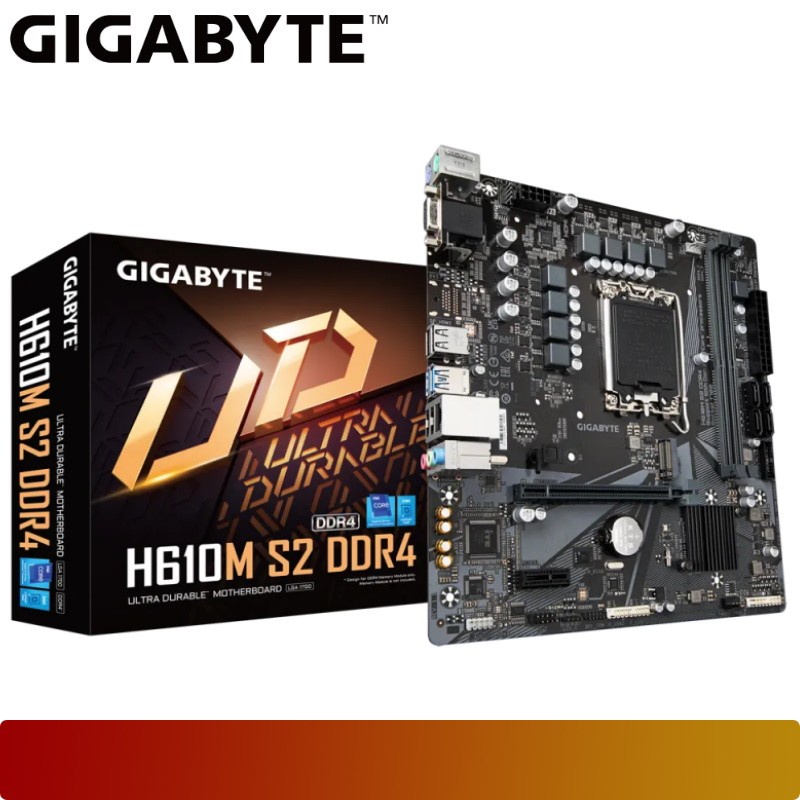 Mainboard Gigabyte H610M S2 - D4 mATX LGA1700 - Motherboard Gigabyte H610 MS2