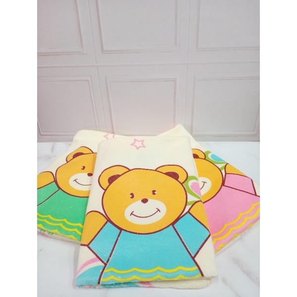 Baby Gift - Handuk Mandi Bayi Lembut Peony Bear 60X120cm