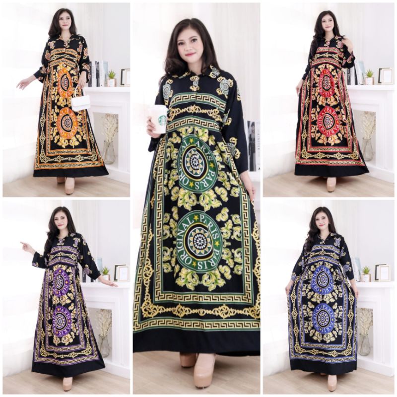 DASTER KEKINIAN LONGDRES VIRALL TALI EMPAT CIBI/KANCING BOBOK/RAYON SUPER FREMIUM