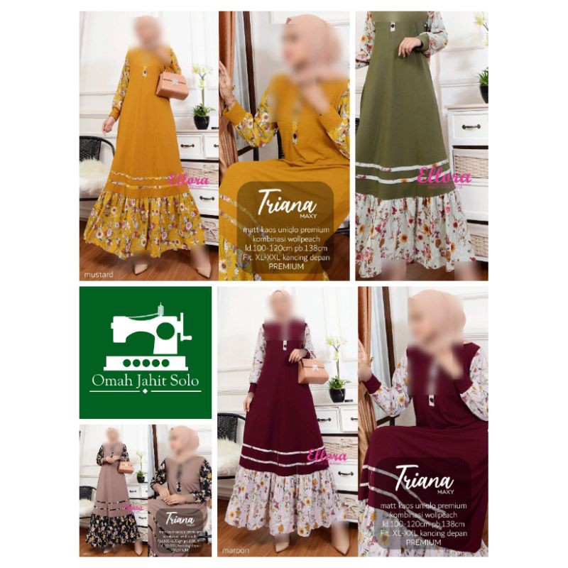 GAMIS KAOS UNIQLO PREMIUM POLOS BUNGA BUSUI KLEWEE BTC SOLO