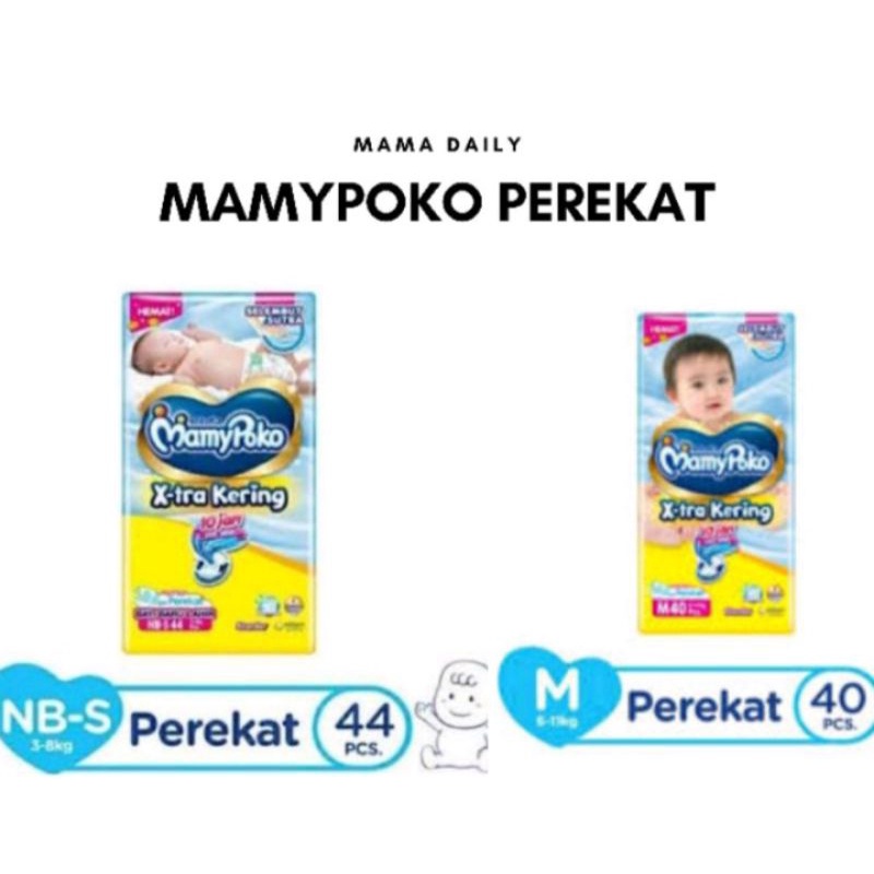 Mamy poko tipe perekat NB-S 44 dan M40/ Diapers perekat