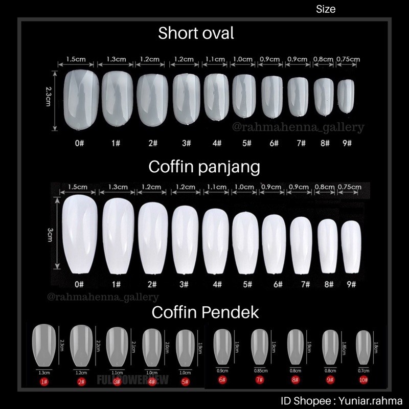 [ecer isi 10pcs] KUKU PALSU POLOS