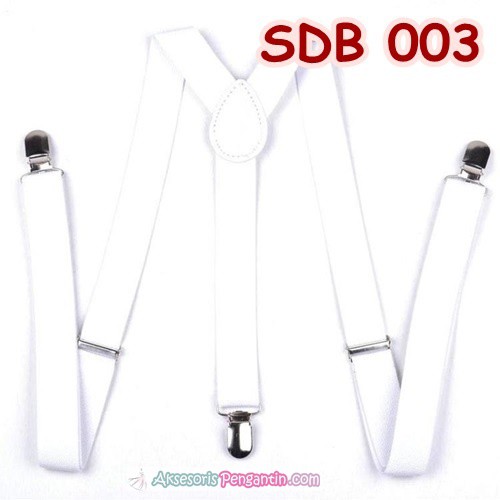 Suspender Wedding Putih Pria/ Wanita-Tali Baju Bretel Suspender-SDB003