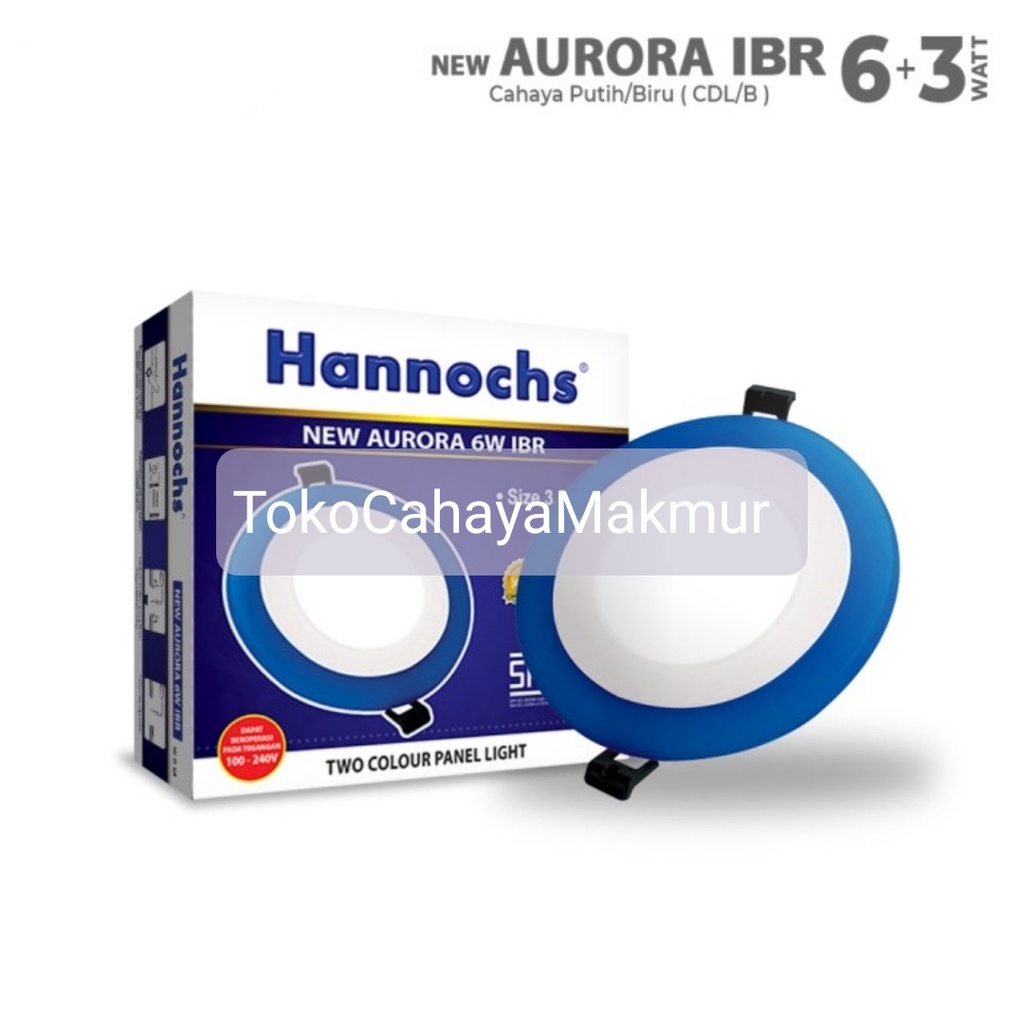 Lampu LED Downlight Hannochs New Aurora IBR Round Bulat 6w 6watt CoolDayLight