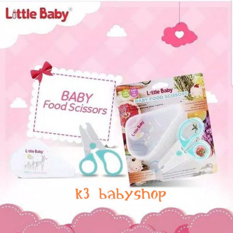 Little Baby Food Scissors Cutter Gunting Penghalus Makanan bayi MPASI anak travel traveling