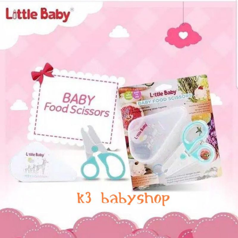 Little Baby Food Scissors Cutter Gunting Penghalus Makanan bayi MPASI anak travel traveling