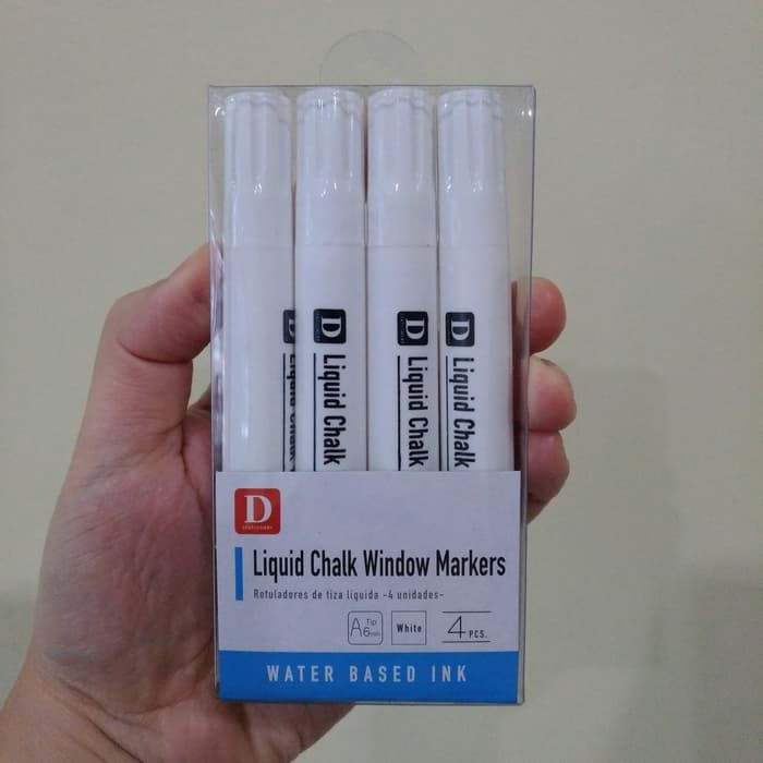 

Label Cetak Harga - Pita Label Printer Casio - Tinta Pilot Daiso Liquid Chalk Window Markers 4 Pcs