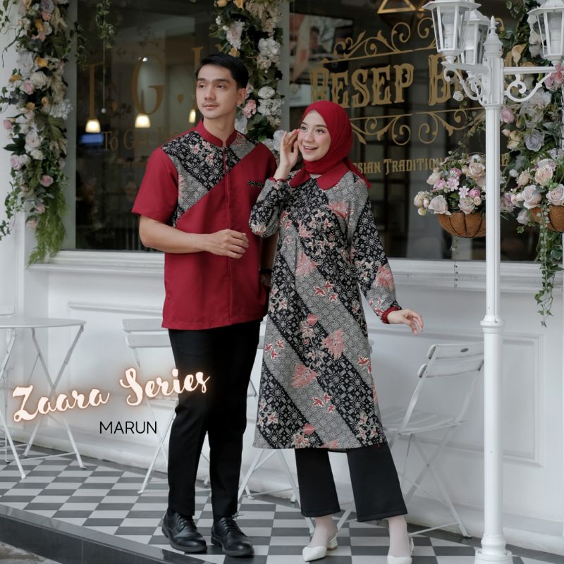 Baju Couple Atasan No Hijab Zaara Batik