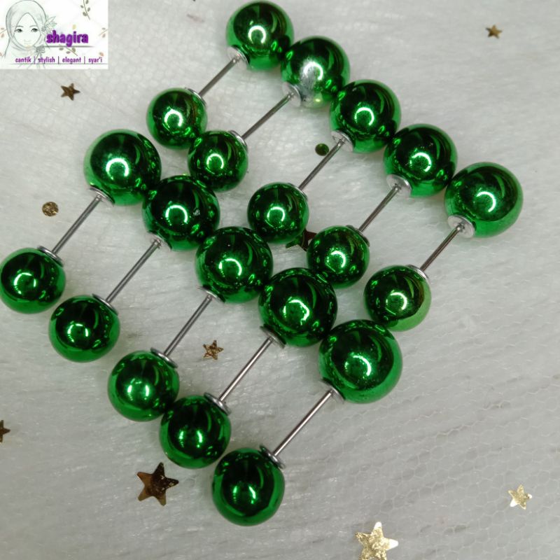 bros jilbab mewah premium by shagira tupsin mutiara Bros tusuk tupsin Korea brooch aksesoris  jilbab tupsin warna tupsin dove doffa moza bros hijab bros kecil bros pilihan bros hijab korea peniti jarum tupsin brooch cantik murmer peniti hijab jarum warna-Hijau