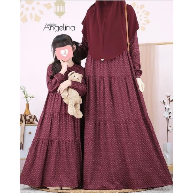 LITTLE BELLA SMILEY MAROON SIZE 6-8 ATELIER ANGELINA