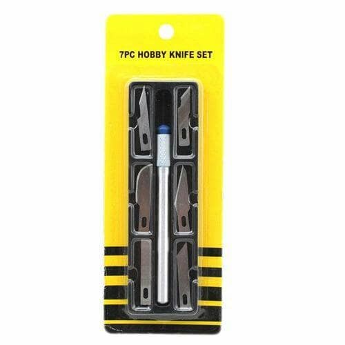 

Wow Pisau Acrylic 7 In 1 Pcs Hobby Knife Set Craft Cutter 7 Mata Pisau Ic Sale!!!
