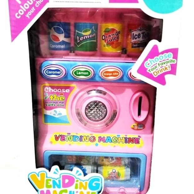 MOMO MAINAN MESIN PENJUAL MINUMAN OTOMATIS KOIN VENDING MACHINE MINUMAN