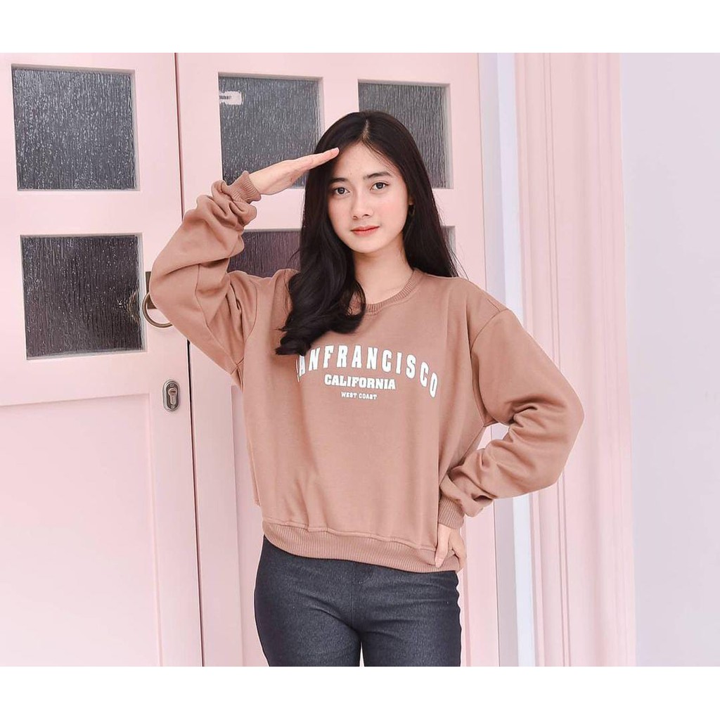 SWEATER SANFRANCISCO CROPEE SWEATER WANITA