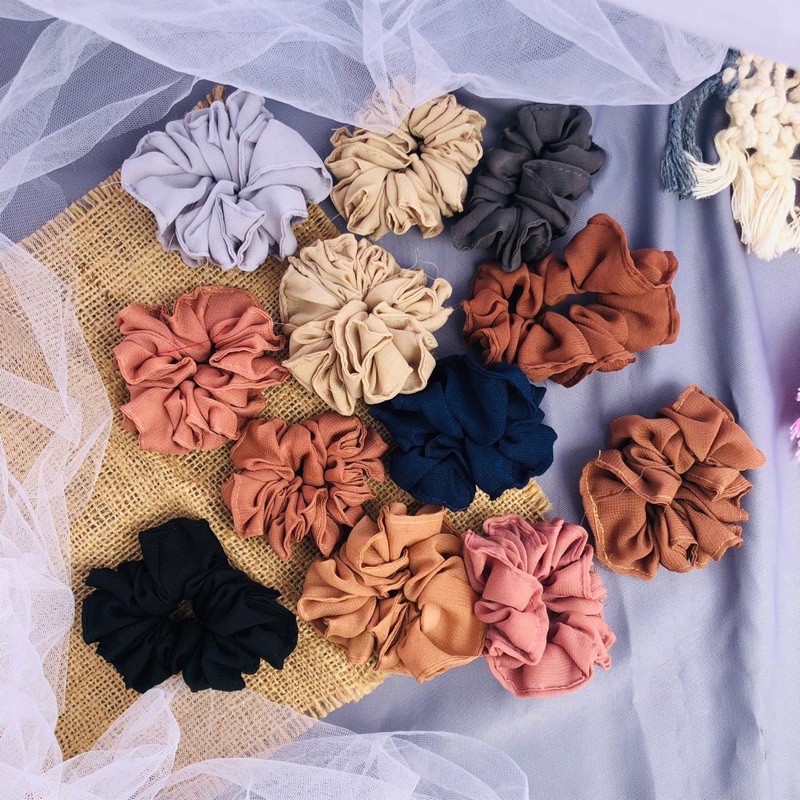 SCRUNCHIE IKAT RAMBUT / wanita ponytail rambut kain karet