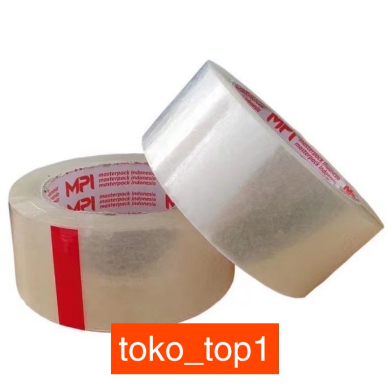 Lakban Bening 100 Yard Isolasi Selotip Clear Tape 45mm Daya Lengket Kuat