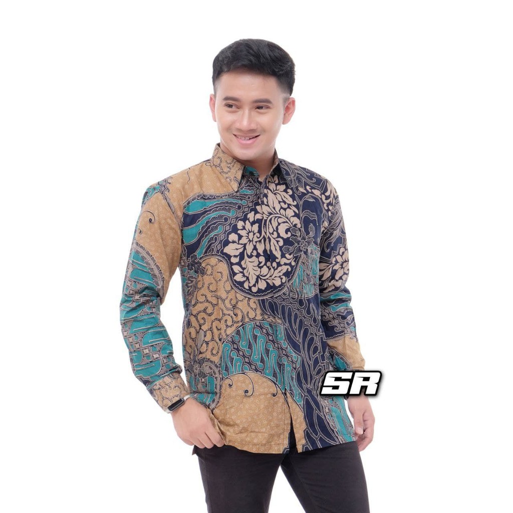 KEMEJA BAJU BATIK PRIA LENGAN PANJANG JUMBO M L XL XXL 3XL 4XL 5XL