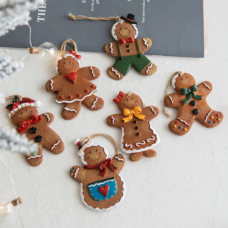 [Christmas Resin Gingerbread Man Pendants] [Christmas Tree Drop Ornaments]