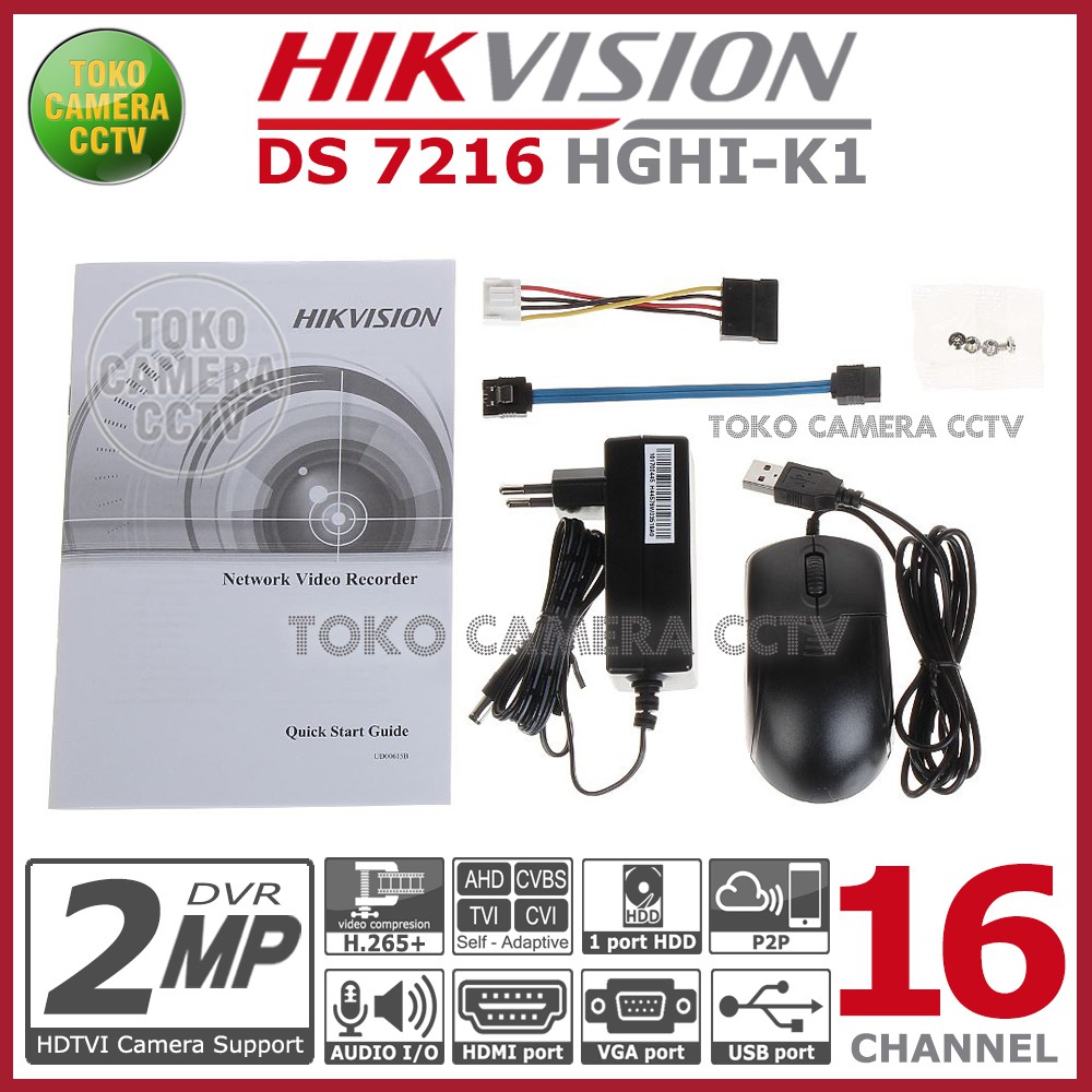 DVR HIKVISION 16 CHANNEL DS-7216HGHI-K1