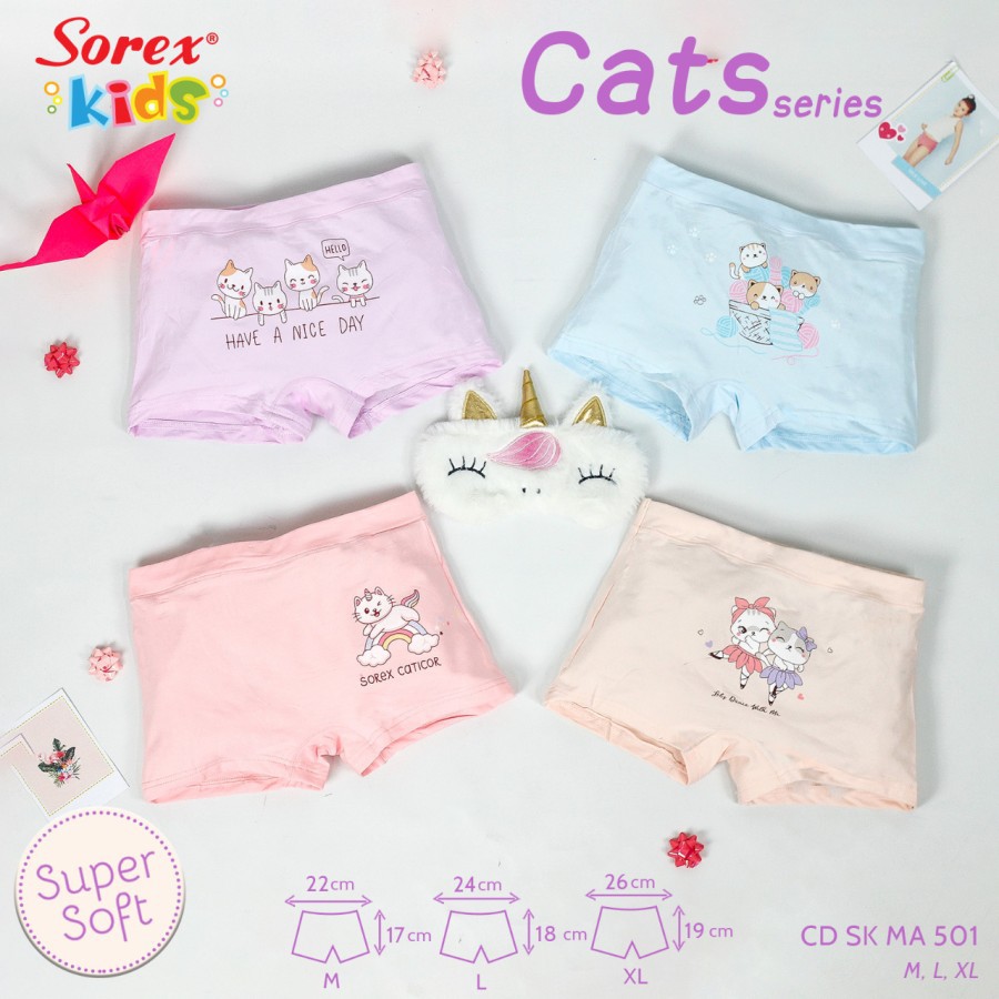 cd celana dalam boxer anak perempuan sorex kids girl seri ma 502 552 501 504 503 supersoft lembut nyaman